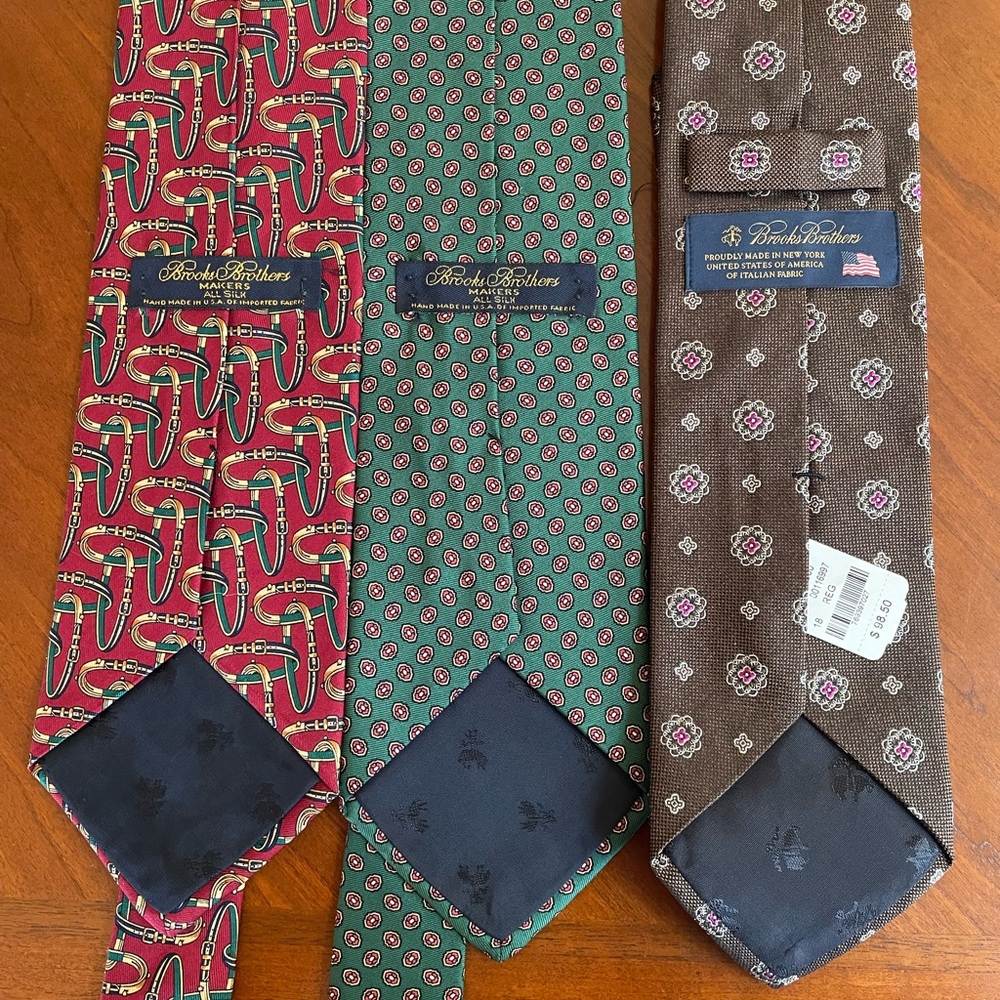 Set of 3! Brooks Brothers 100% Silk Ties - Picture 6 of 6